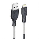 FORCELL F-ENERGY Carbon CB-01A kábel USB A - Lightning 2,4A 12W 1 m fekete