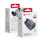 FORCELL F-ENERGY GaN VT-31 Type-C + USB A PD QC4.0 3A 33W szürke utazási töltő