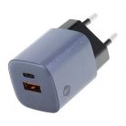 FORCELL F-ENERGY GaN VT-31 Type-C + USB A PD QC4.0 3A 33W szürke utazási töltő