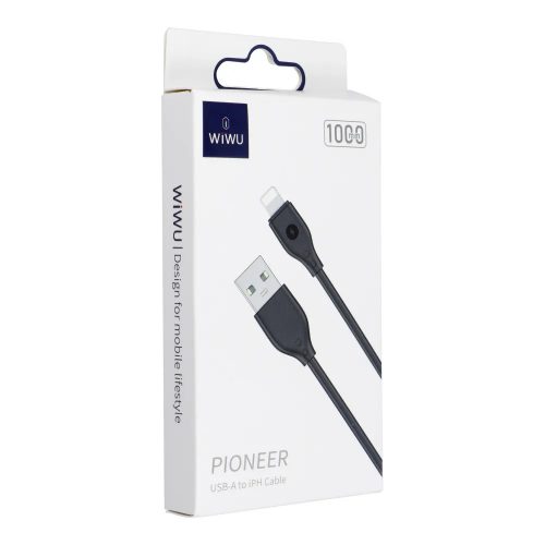 WiWU - Pioneer sorozatú adatkábel Wi-C001 USB A Lightning-ra - fekete