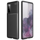 Huawei Y5P (2020) Carbon Fiber ütésálló szilikon tok fekete