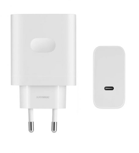 Oppo SUPERVOOC VCB8HBEH gyári hálózati fehér gyorstöltőfej USB-C csatlakozóval 80W