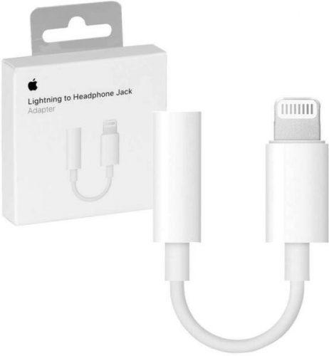 BLISZTERES Apple A1749 Lightning - 3,5 mm-es jack gyári átalakító adapter fehér (mmx62zm/a)