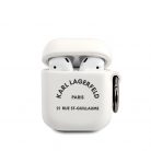 Karl Lagerfeld Rue St Guillaume Apple AirPods 1/2 szilikon tok fehér (KLACA2SILRSGWH)