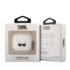 Karl Lagerfeld Choupette Head Apple Airpods 3 szilikon tok fehér (KLACA3SILCHWH)