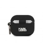 Karl Lagerfeld Rue St Guillaume Apple Airpods 3 szilikon tok fekete (KLACA3SILRSGBK)