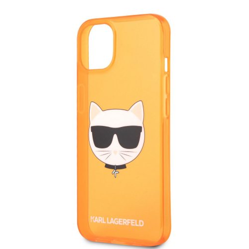 Karl Lagerfeld TPU Choupette Apple iPhone 13 Mini (5.4) hátlapvédő tok Fluo Orange (KLHCP13SCHTRO)