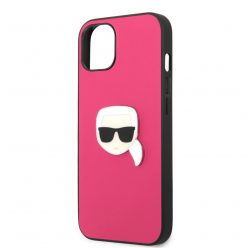   Karl Lagerfeld Apple iPhone 13 Mini (5.4) PU Leather hátlapvédő tok pink (KLHCP13SPKMP)