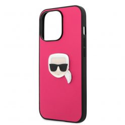   Karl Lagerfeld Apple iPhone 13 Pro (6.1) PU Leather hátlapvédő tok pink (KLHCP13LPKMP)