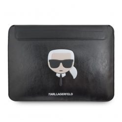   Karl Lagerfeld Head Embossed fekete laptop táska 16" (KLCS16KHBK)