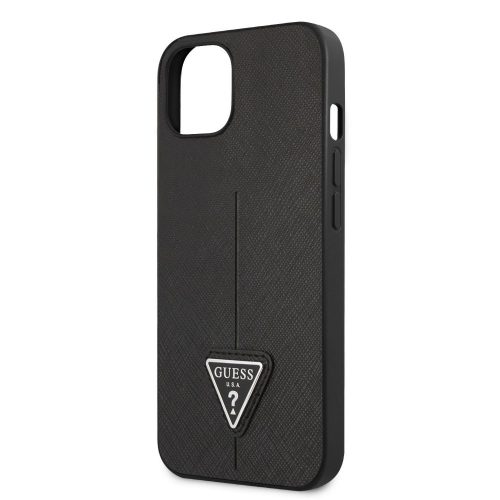 Guess PU Saffiano Triangle Apple iPhone 13 Pro (6.1) hátlapvédő tok fekete (GUHCP13LPSATLK)