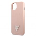 Guess PU Saffiano Triangle Apple iPhone 13 Pro (6.1) hátlapvédő tok pink (GUHCP13LPSATLP)