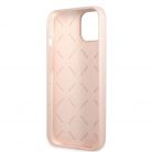 Guess Silicone Line Triangle Apple iPhone 13 Mini (5.4) hátlapvédő tok pink (GUHCP13SSLTGP)