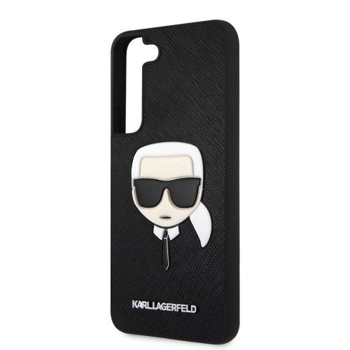 Karl Lagerfeld PU Saffiano Samsung SM-S906 Galaxy S22 Plus (2022) hátlapvédő tok fekete (KLHCS22MSAKHBK)