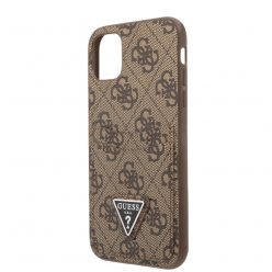   Guess 4G Saffiano Double Card Apple iPhone 13 Pro (6.1) hátlapvédő tok barna (GUHCP13LP4TPW)