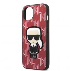   Karl Lagerfeld Monogram Ikonik Apple iPhone 13 Pro (6.1) hátlapvédő tok piros (KLHCP13LPMNIKPI)