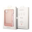 Guess Apple iPhone 14 Plus (6.7) PC/TPU Camera Outline Translucent hátlapvédő tok pink (GUHCP14MHGCOHP)