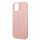 Guess Apple iPhone 14 Plus (6.7) PC/TPU Glitter Flakes Metal Logo hátlapvédő tok pink (GUHCP14MHGGSHP)