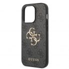 Guess Apple iPhone 14 Pro (6.1) PU 4G Metal Logo hátlapvédő tok szürke (GUHCP14L4GMGGR)