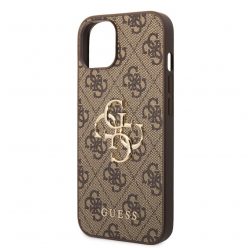   Guess Apple iPhone 14 Plus (6.7) Metal Logo hátlapvédő tok barna (GUHCP14M4GMGBR)