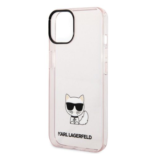 Karl Lagerfeld Choupette Logo Apple iPhone 14 Plus (6.7) hátlapvédő tok pink (KLHCP14MCTTRI)