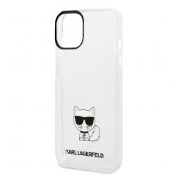   Karl Lagerfeld Choupette Logo Apple iPhone 14 Pro (6.1) hátlapvédő tok átlátszó (KLHCP14LCTTR)