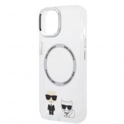   Karl Lagerfeld MagSafe Karl and Choupette Apple iPhone 14 Plus (6.7) hátlapvédő tok átlátszó (KLHMP14MHKCT)