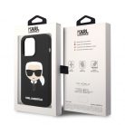 Karl Lagerfeld MagSafe Liquid Silicone Karl Head Apple iPhone 14 Pro (6.1) hátlapvédő tok fekete (KLHMP14LSLKHBK)