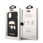 Karl Lagerfeld Liquid Silicone Karl Head Apple iPhone 14 Plus (6.7) hátlapvédő tok fekete (KLHCP14MSLKHBK)