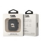 Karl Lagerfeld 3D Logo NFT Karl Head Apple AirPods 1/2 szilikon tok fekete (KLA2RUNIKK)