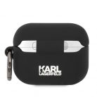 Karl Lagerfeld 3D Logo NFT Karl Head Apple Airpods Pro szilikon tok fekete (KLAPRUNIKK)