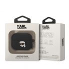 Karl Lagerfeld 3D Logo NFT Karl Head Apple Airpods Pro szilikon tok fekete (KLAPRUNIKK)