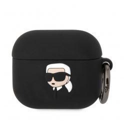   Karl Lagerfeld 3D Logo NFT Karl Head Apple Airpods 3 szilikon tok fekete (KLA3RUNIKK)