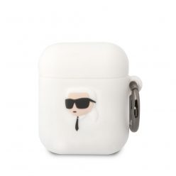   Karl Lagerfeld Logo NFT Karl Head Apple AirPods 1/2 szilikon tok fehér (KLA2RUNIKH)