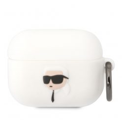   Karl Lagerfeld 3D Logo NFT Karl Head Apple Airpods Pro szilikon tok fehér (KLAPRUNIKH)