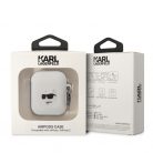 Karl Lagerfeld 3D Logo NFT Choupette Head Apple AirPods 1/2 szilikon tok fehér (KLA2RUNCHH)