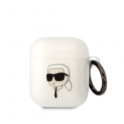   Karl Lagerfeld 3D Logo NFT Karl Head TPU Head Apple AirPods 1/2 szilikon tok fehér (KLA2HNIKTCT)