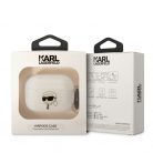 Karl Lagerfeld 3D Logo NFT Karl Head TPU Apple Airpods Pro szilikon tok fehér (KLAPHNIKTCT)