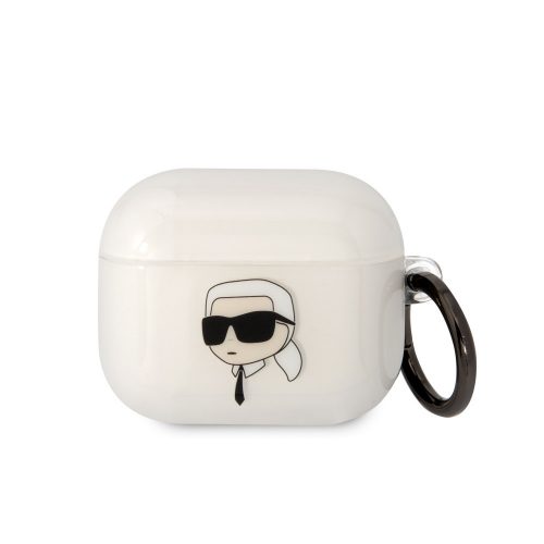 Karl Lagerfeld 3D Logo NFT Karl Head Karl Head Apple Airpods 3 szilikon tok fehér (KLA3HNIKTCT)