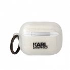 Karl Lagerfeld 3D Logo NFT Karl and Choupette TPU Glitter Apple Airpods Pro szilikon tok fehér (KLAPHNKCTGT)