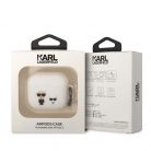 Karl Lagerfeld and Choupette Apple Airpods 3 szilikon tok fehér (KLACA3SILKCW)