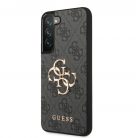 Guess Samsung S918 Galaxy S23 Ultra PU 4G Metal Logo hátlapvédő tok szürke (GUHCS23L4GMGGR)