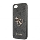 Guess Apple iPhone 7 / 8 / SE2 / SE3 (4.7) PU 4G Metal Logo hátlapvédő tok fekete (GUHCI84GMGGR)