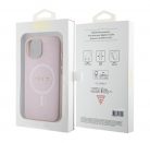 Guess Apple iPhone 15 Pro (6.1) PU Saffiano MagSafe hátlapvédő tok pink (GUHMP15LPSAHMCP)