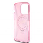 Guess Apple iPhone 15 Pro (6.1) IML Ring Stand Glitter MagSafe hátlapvédő tok pink (GUHMP15LHRSGSP)