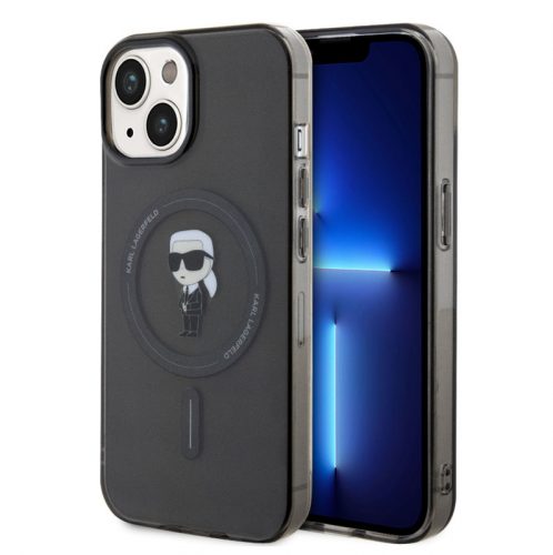 Karl Lagerfeld IML Ikonik MagSafe Apple iPhone 15 (6.1) hátlapvédő tok fekete (KLHMP15SHFCKNOK)