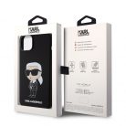 Karl Lagerfeld Liquid Silicone Ikonik NFT Apple iPhone 15 Plus (6.7) hátlapvédő tok fekete (KLHCP15MSNIKBCK)