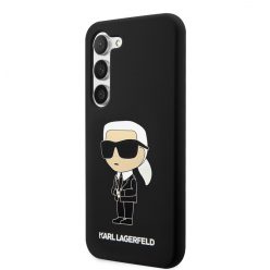   Karl Lagerfeld Liquid Silicone Ikonik NFT Samsung S711 Galaxy S23 FE (2023) hátlapvédő tok fekete (KLHCS23SSNIKBCK)