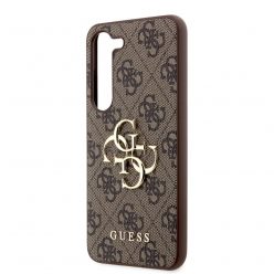   Guess PU 4G Metal Logo Samsung S926 Galaxy S24 Plus (2024) hátlapvédő tok barna (GUHCS24M4GMGBR)