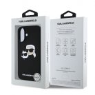 Karl Lagerfeld Liquid Silicone K&CH Heads Apple iPhone 16 Plus (6.7) MagSafe hátlapvédő tok fekete (KLHMP16MSKCHPPLK)